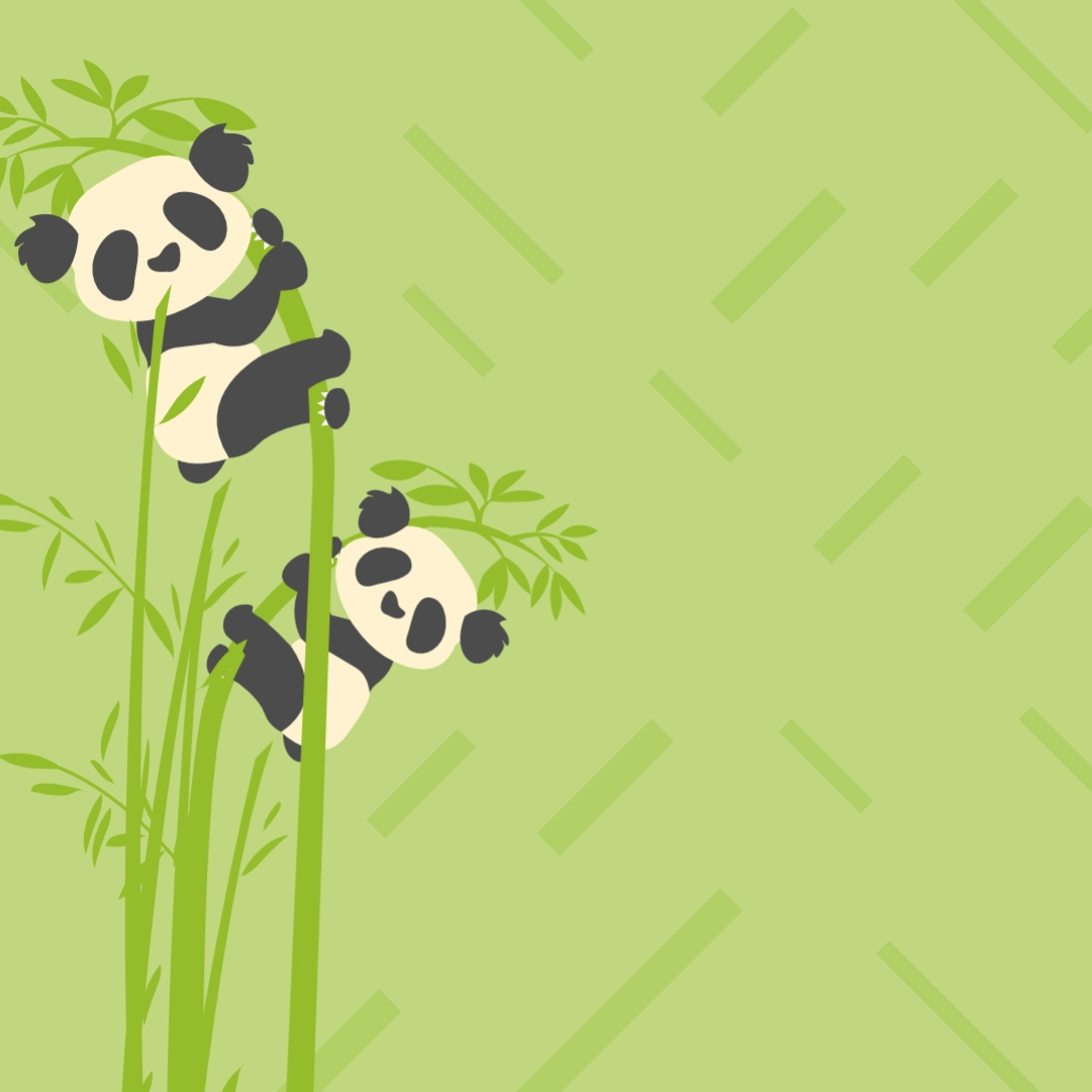 Abstract background illustration of pandas.